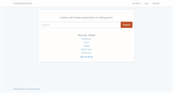 Desktop Screenshot of codingdictionary.com